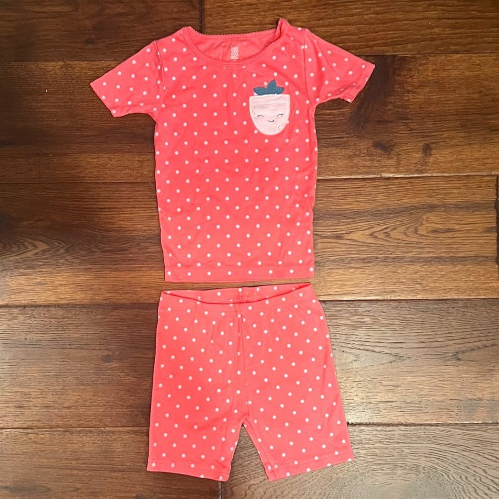 JUST ONE YOU MADE BY CARTERS GIRL TODDLERS 2 PC MATCHING SET, SIZE 5T, PINK